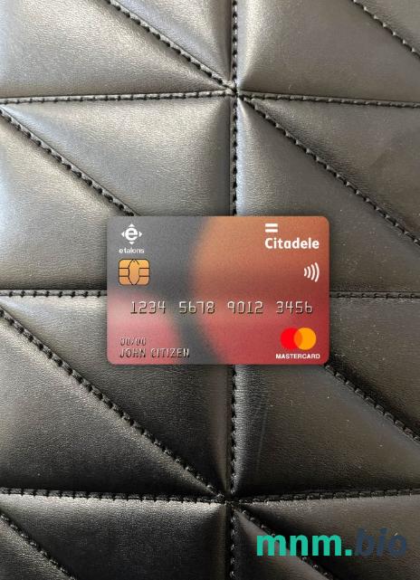 Estonia Citadele filiale AS bank master card wygląd fotograficzny skan PSD + zdjęcie